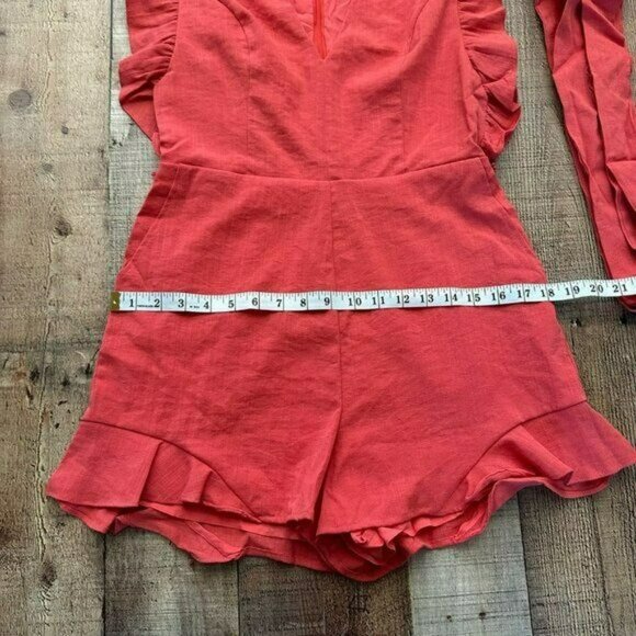 Lovers and Friends coral pink jill romper medium - Picture 4 of 10